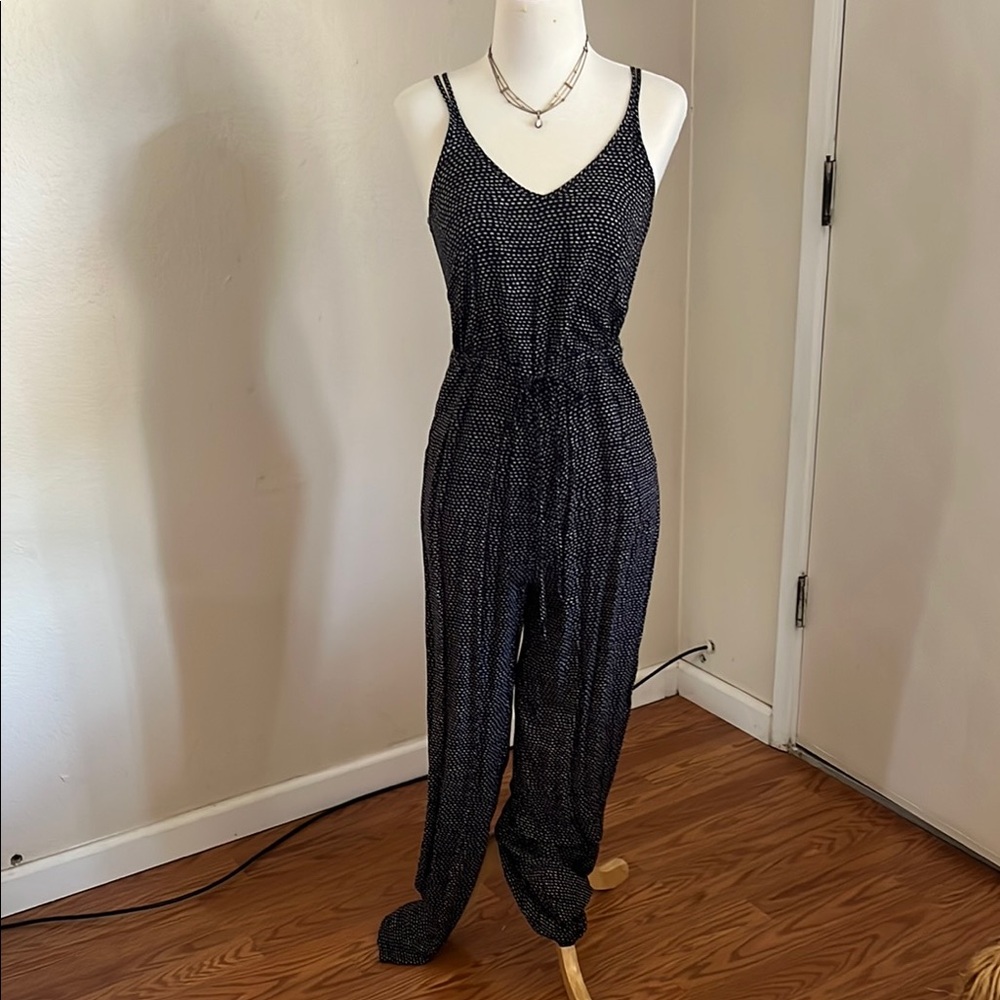 bishop + young Black Patterned Jumpsuit